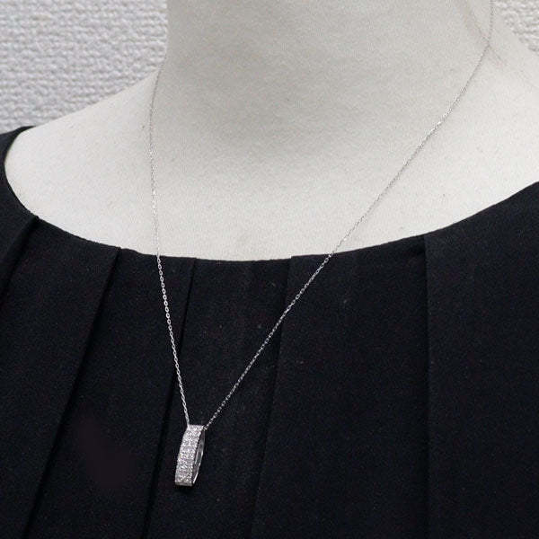 K18WG ダイヤモンド ペンダントネックレス 0.50ct リバーシブル