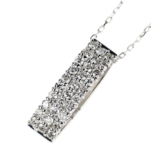 K18WG ダイヤモンド ペンダントネックレス 0.50ct リバーシブル