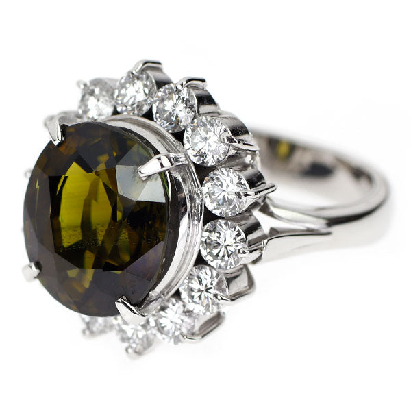 希少 Pt900 アレキサンドライト ダイヤモンド リング 9.33ct D1.90ct