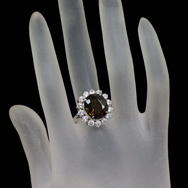 希少 Pt900 アレキサンドライト ダイヤモンド リング 9.33ct D1.90ct