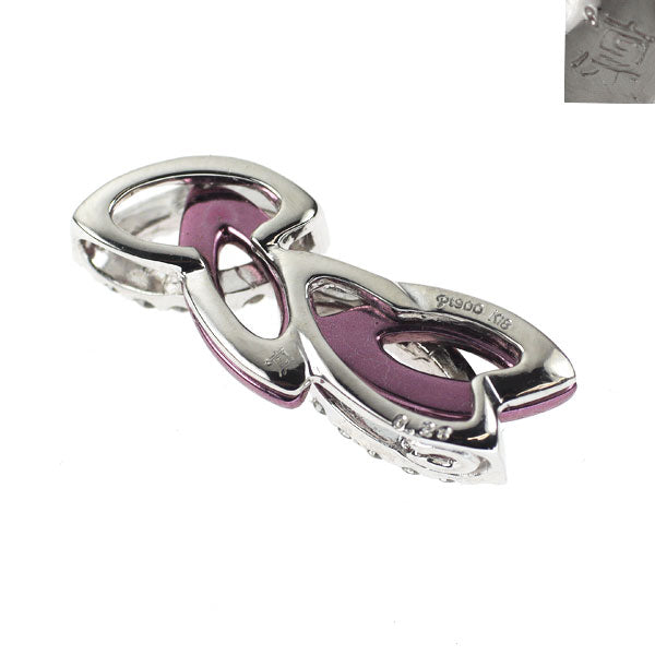 シーリン K18パープルゴールド/Pt900 ダイヤモンド ペンダントトップ 0.28ct