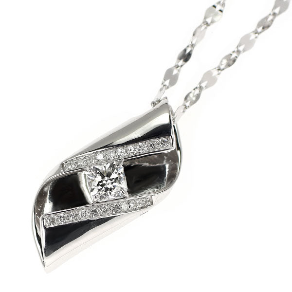 K18WG ダイヤモンド ペンダントネックレス 0.330ct D0.10ct