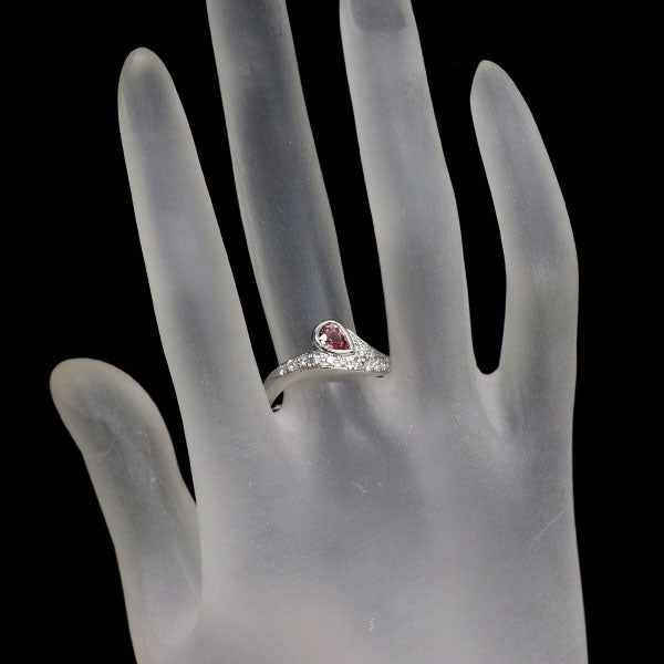 Pt900 ピンク サファイア ダイヤモンド リング 0.524ct D0.26ct