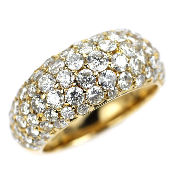K18YG ダイヤモンド リング 2.18ct パヴェ