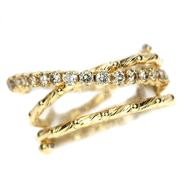 K18YG ダイヤモンド リング 0.50ct  形状記憶  2WAY