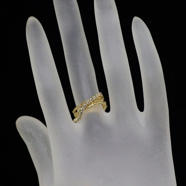 K18YG ダイヤモンド リング 0.50ct  形状記憶  2WAY