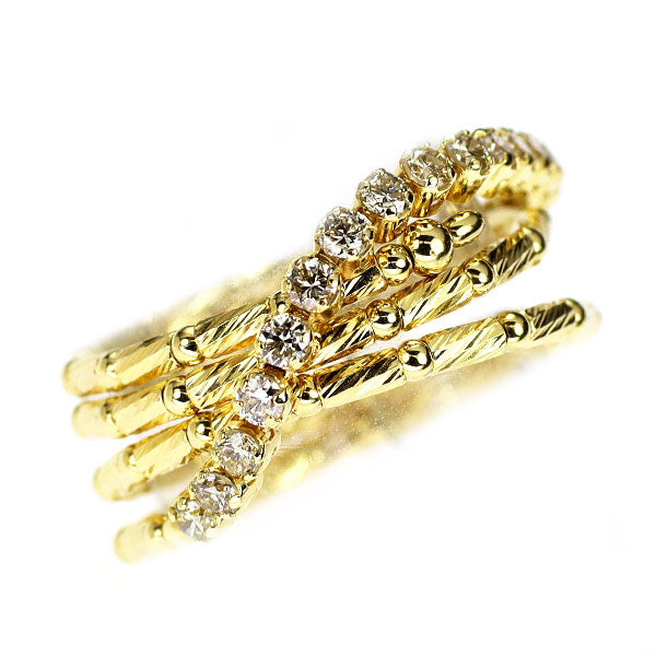 K18YG ダイヤモンド リング 0.50ct  形状記憶  2WAY