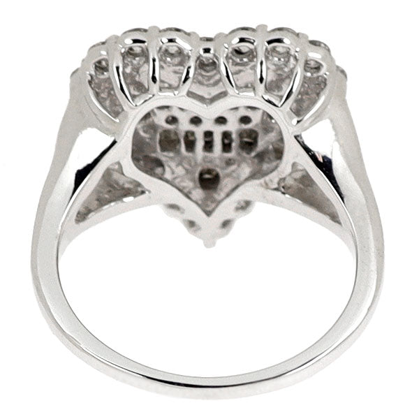 K18WG ダイヤモンド リング 1.00ct ハート