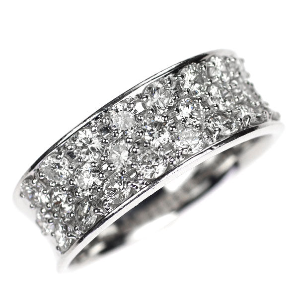 K18WG ダイヤモンド リング 1.33ct  パヴェ