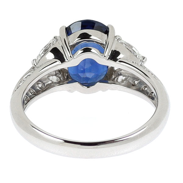 Pt900 サファイア ダイヤモンド リング 3.00ct D0.60ct