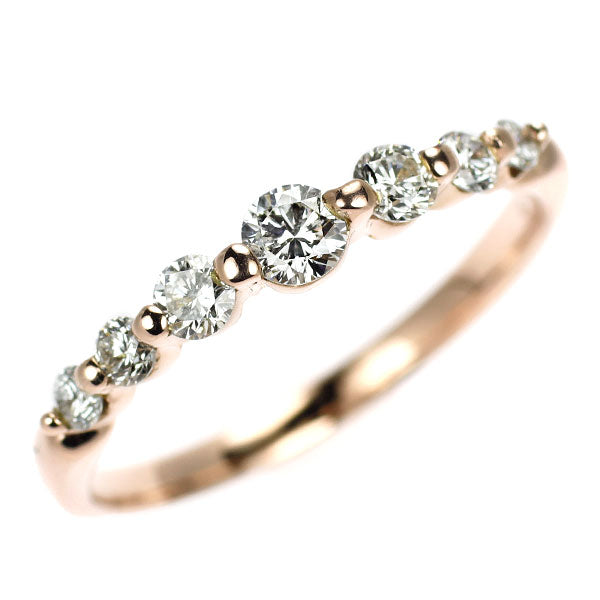 K18PG ダイヤモンド リング 0.50ct  一文字