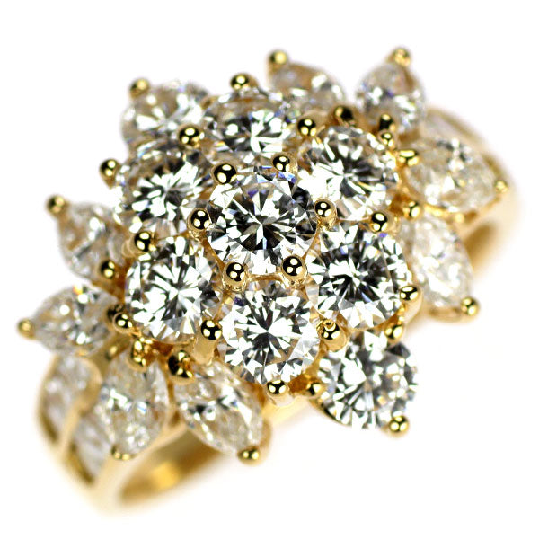 K18YG ダイヤモンド リング 2.75ct
