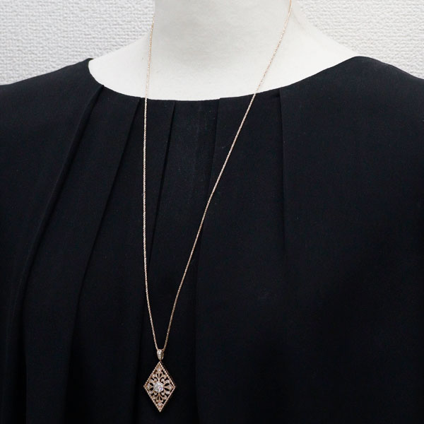 K18PG ダイヤモンド ペンダントネックレス 0.65ct