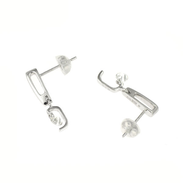 K18WG ストリングホール ダイヤモンド ピアス 0.40ct