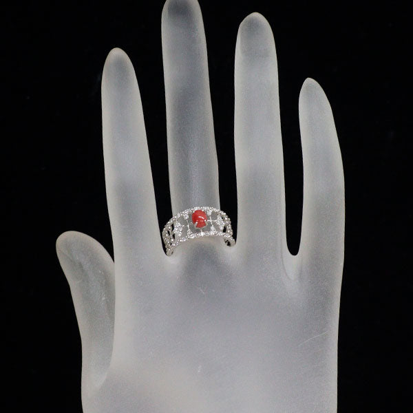 Pt950 コンクパール ダイヤモンド リング 0.65ct D0.28ct