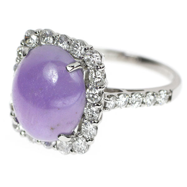 Pt950 ラベンダー翡翠 ダイヤモンド リング 5.731ct D1.40ct Pt950 ラベンダー翡翠 ダイヤモンド リング 5.731ct D1.40ct
