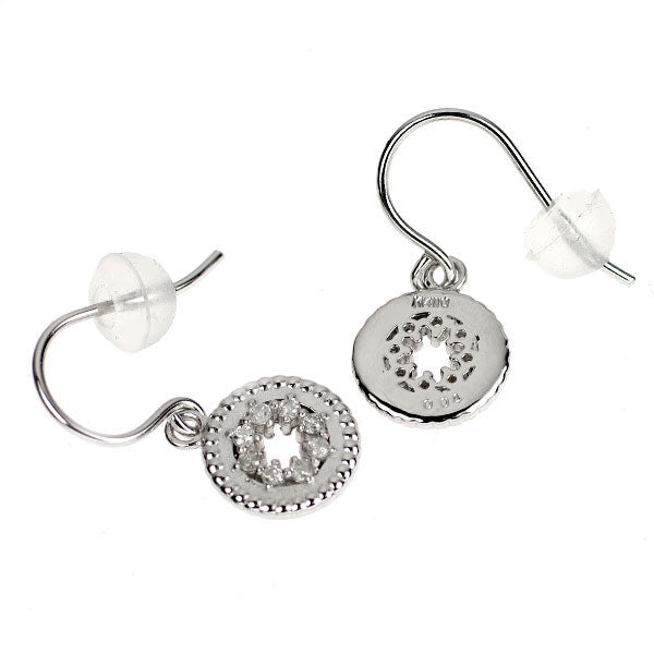 K14WG ダイヤモンド ピアス 0.08ct