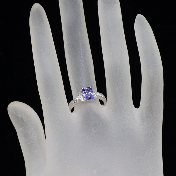 Pt900 タンザナイト ダイヤモンド リング 1.36ct D0.27ct