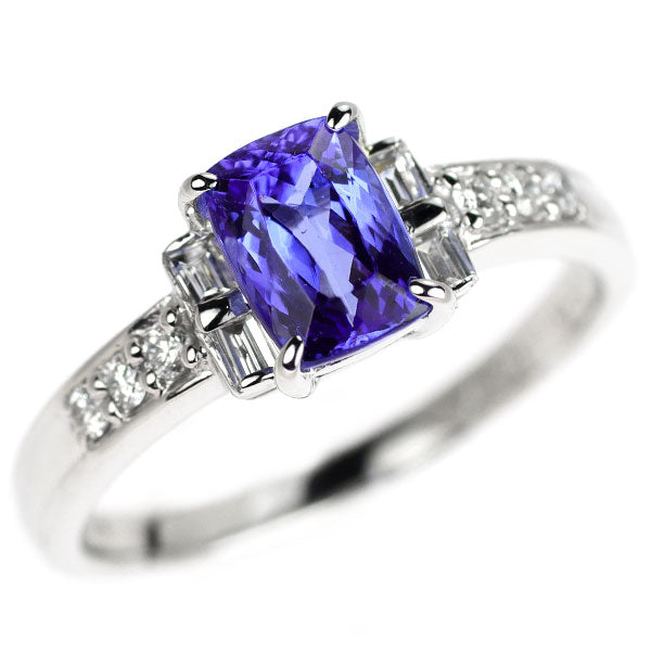 Pt900 タンザナイト ダイヤモンド リング 1.36ct D0.27ct — セルビー