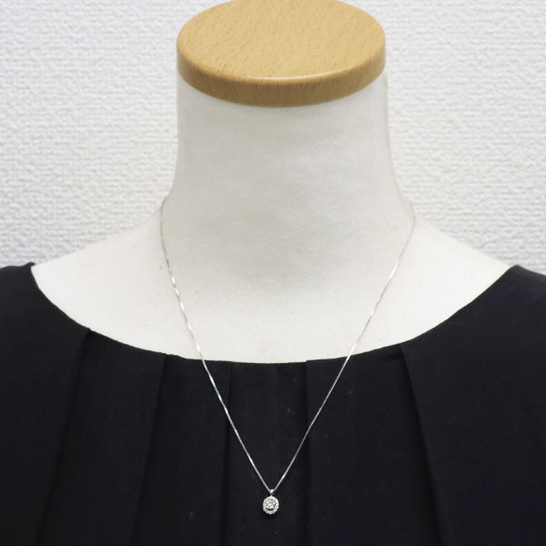 K18WG ダイヤモンド ペンダントネックレス 0.25ct