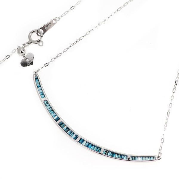 K18WG トリートブルーダイヤモンド ペンダントネックレス 0.60ct