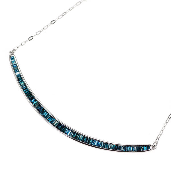K18WG トリートブルーダイヤモンド ペンダントネックレス 0.60ct