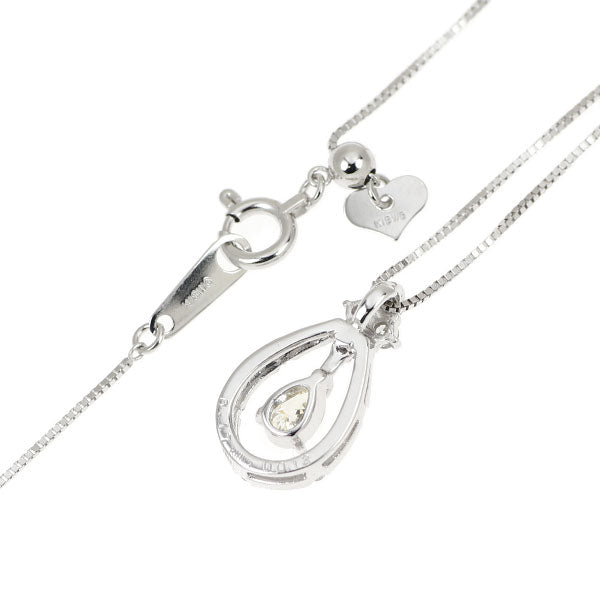 K18WG ダイヤモンド ペンダントネックレス 0.17ct D0.13ct