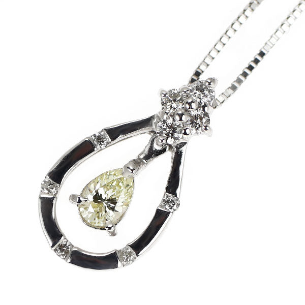 K18WG ダイヤモンド ペンダントネックレス 0.17ct D0.13ct