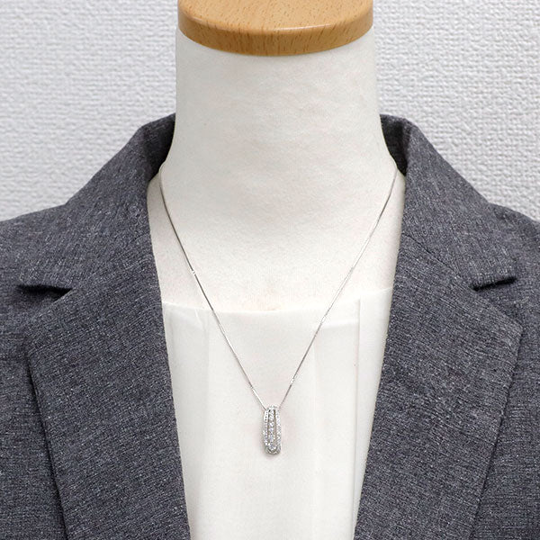 K18WG ダイヤモンド ペンダントネックレス 0.70ct