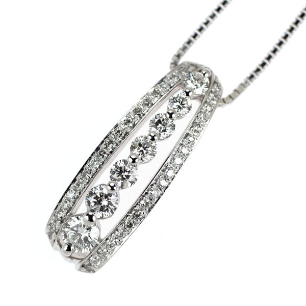 K18WG ダイヤモンド ペンダントネックレス 0.70ct