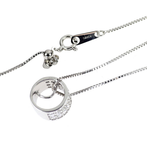 K18WG ダイヤモンド ペンダントネックレス 0.50ct パヴェ