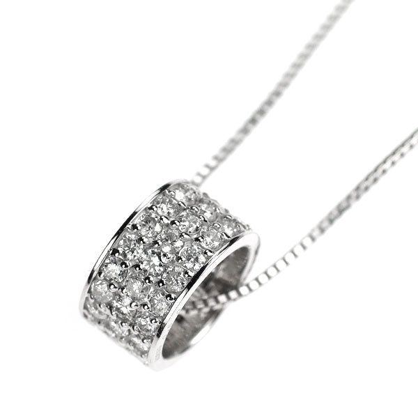 K18WG ダイヤモンド ペンダントネックレス 0.50ct パヴェ