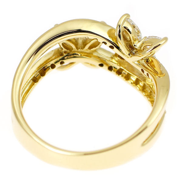 K18YG ダイヤモンド リング 0.80ct  フラワー