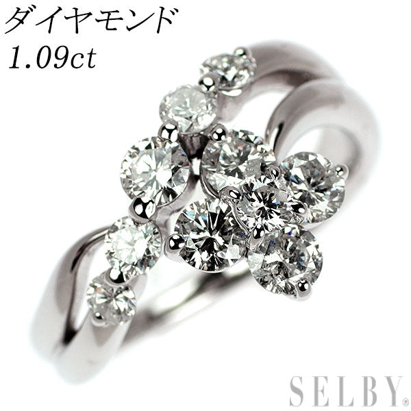 K18WG ダイヤモンド リング 1.00ct