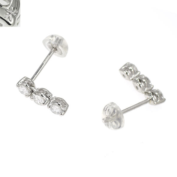 トリロジー Pt900 ダイヤモンド ピアス 0.50ct スリーストーン
