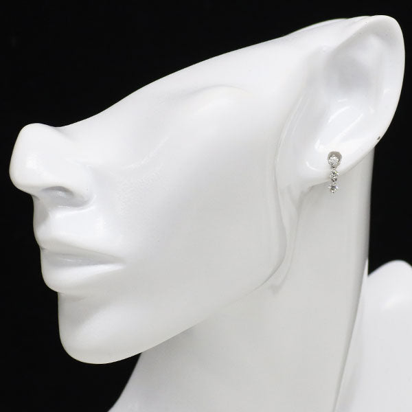 トリロジー Pt900 ダイヤモンド ピアス 0.50ct スリーストーン