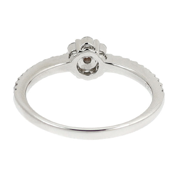 Pt950 天然ピンク ダイヤモンド リング 0.030ct D0.28ct フラワー