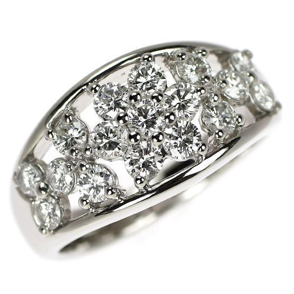 プラチナリング　pt900 値下げ Pt900 プラチナ リング ダイヤモンド 0.256ct/0.07ct ウェーブ