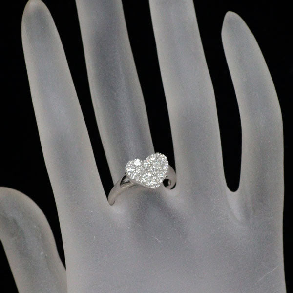 K18WG ダイヤモンド リング 1.00ct ハート