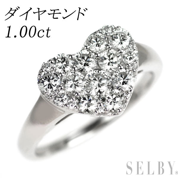 K18WG ダイヤモンド リング 1.00ct ハート