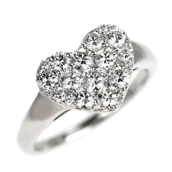 K18WG ダイヤモンド リング 1.00ct ハート