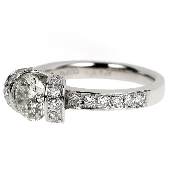 Pt900 ダイヤモンド リング 1.09ct D0.49ct