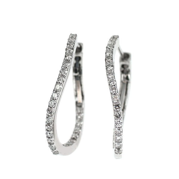 Pt900 ダイヤモンド フープ ピアス 0.40ct