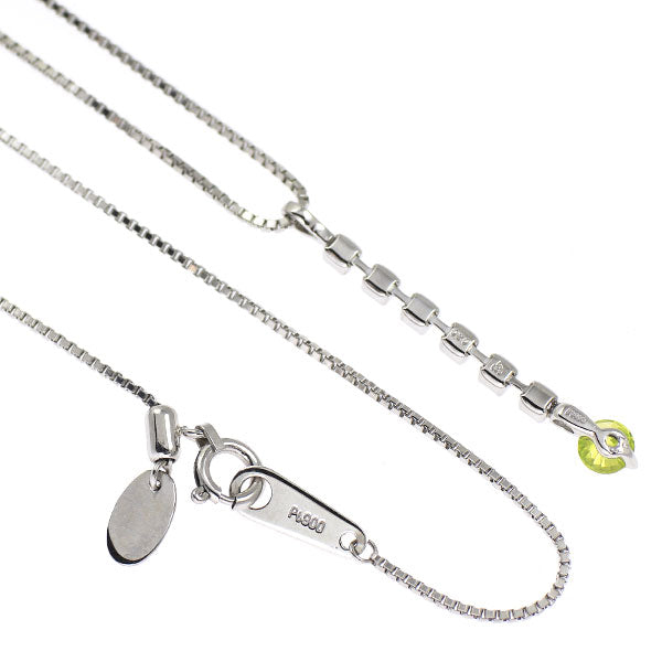 Pt900/ Pt850 トリートイエローグリーンダイヤモンド ペンダントネックレス 0.267ct D0.20ct