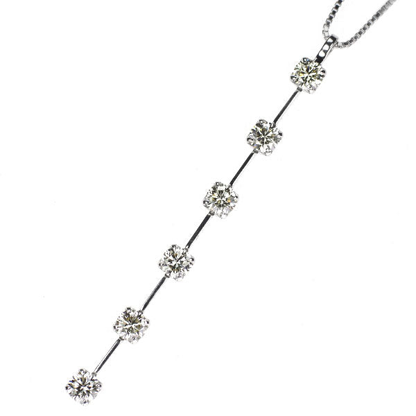 K18WG ダイヤモンド ペンダントネックレス 1.00ct