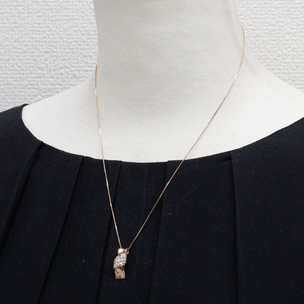 K18PG ダイヤモンド ペンダントネックレス 0.35ct