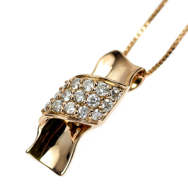 K18PG ダイヤモンド ペンダントネックレス 0.35ct