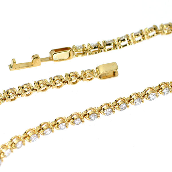 K18YG ダイヤモンド ブレスレット 2.00ct テニス