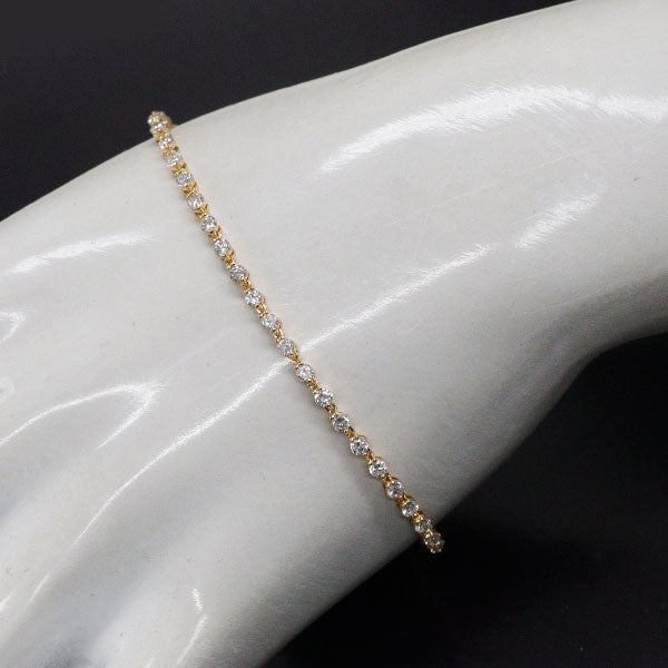 K18YG ダイヤモンド ブレスレット 2.00ct テニス