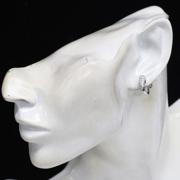 Pt900 ダイヤモンド イヤリング 0.50ct パヴェ フープ